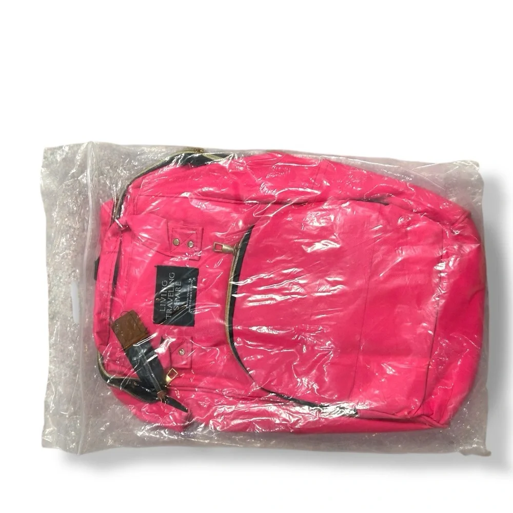 Hot Pink Baby Backpack Diaper Bag